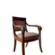 Fauteuil en bois, style Empire – tissu rayé