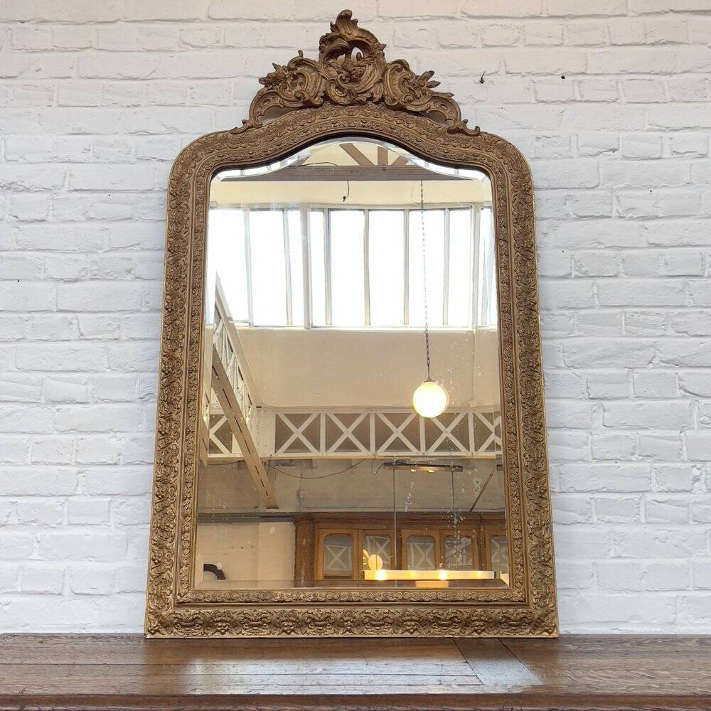Gilded Mirror with Pediment, 1890