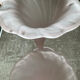 A pair of large Italian corolla vases in glass paste.