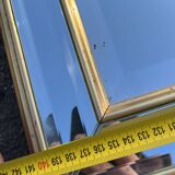 Louis XVI style gilded glazing bead mirror