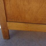 Large Art Deco bedside table in light oak