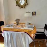 Nappe tenture malgache vintage jaune