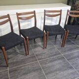 Set of 4 Scandinavian chairs, 1970s