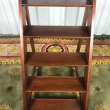 Massive mahogany library ladder