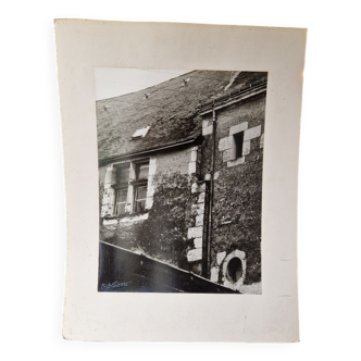 Photo  noir et blanc vintage campagne