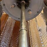 Vintage floor lamp with Murano glass leaves, 1970s