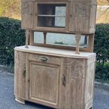 Parisian art deco sideboard in solid raw oak