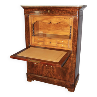 Charles X Secretary in Mahogany and Maple, early 19th century