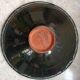 Large stoneware platter signed c. pitot, mid-20th century, black, white, and red glazed ceramic