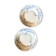 Pair of terre de fer dessert plates