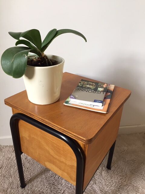 Vintage boarding school bedside
