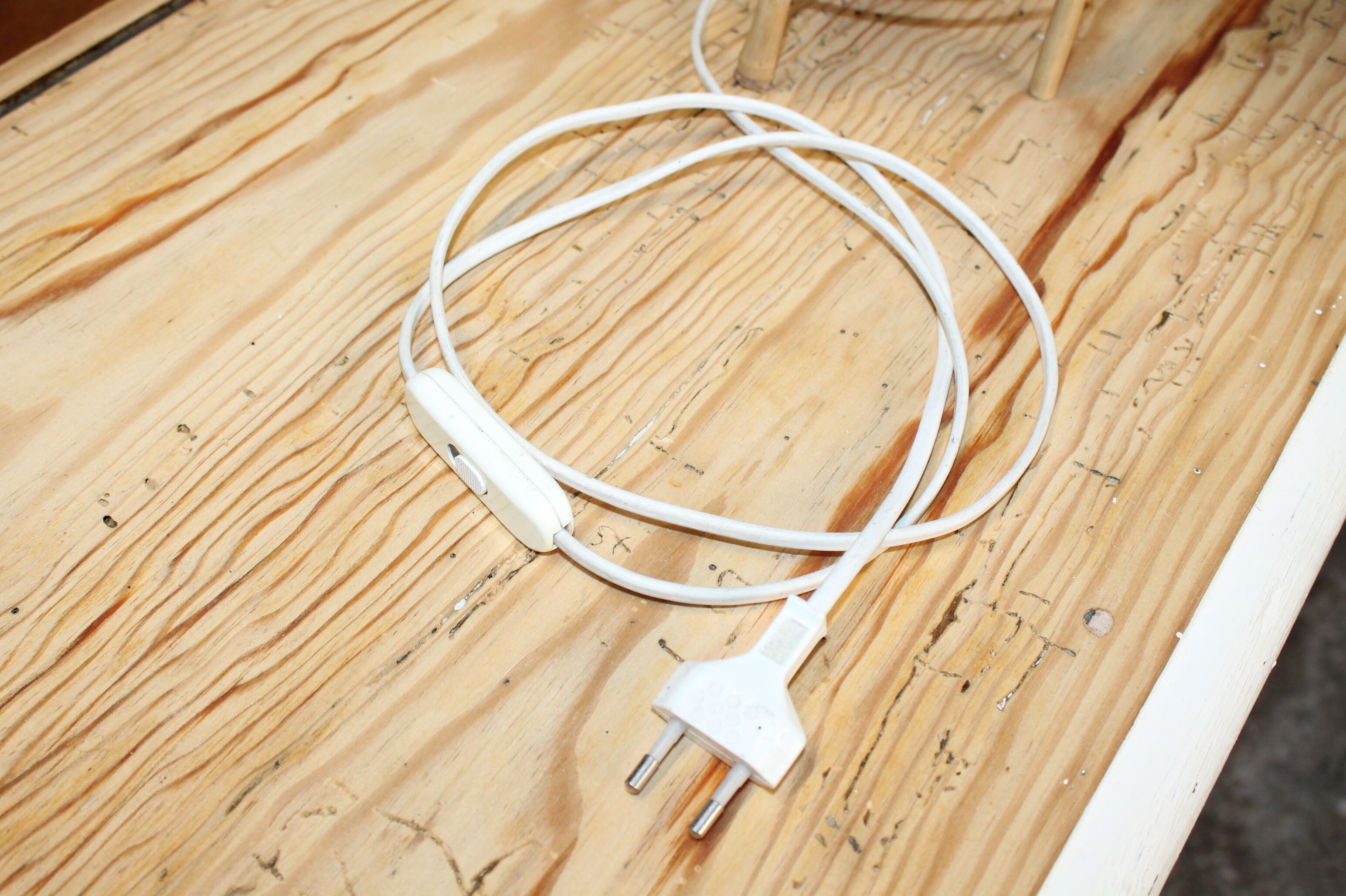 Bamboo and canvas lamp