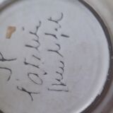 Faience plate. The workshop. JP.