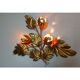 Wall light gold metal flower