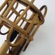 Pair of rattan bamboo lantern wall lights. 1950s-1960s