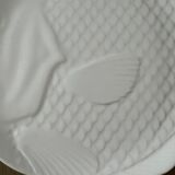 10 Assiettes plates vintage forme poisson
