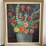 Oil on canvas, wooden fabric frame, 1950s