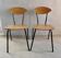 Pair of wooden and metal chairs, 1960s