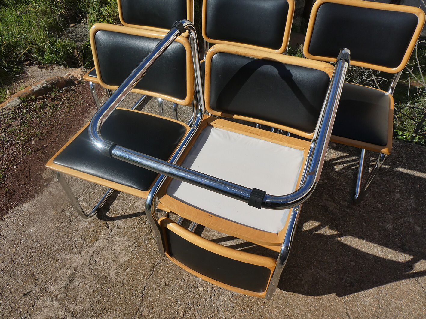 Lot de 6 chaises Cesca B32 par Marcel Breuer