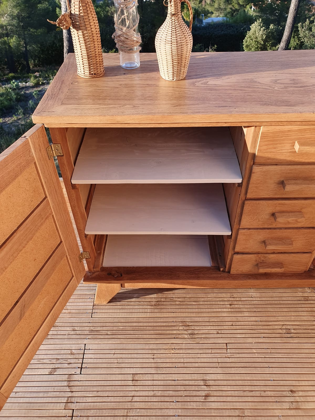 Buffet vintage pieds compas René Gabriel