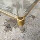 Table basse double plateau verre vintage
