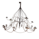 Antique wrought iron chandelier – 12 lights – decorative piece of character