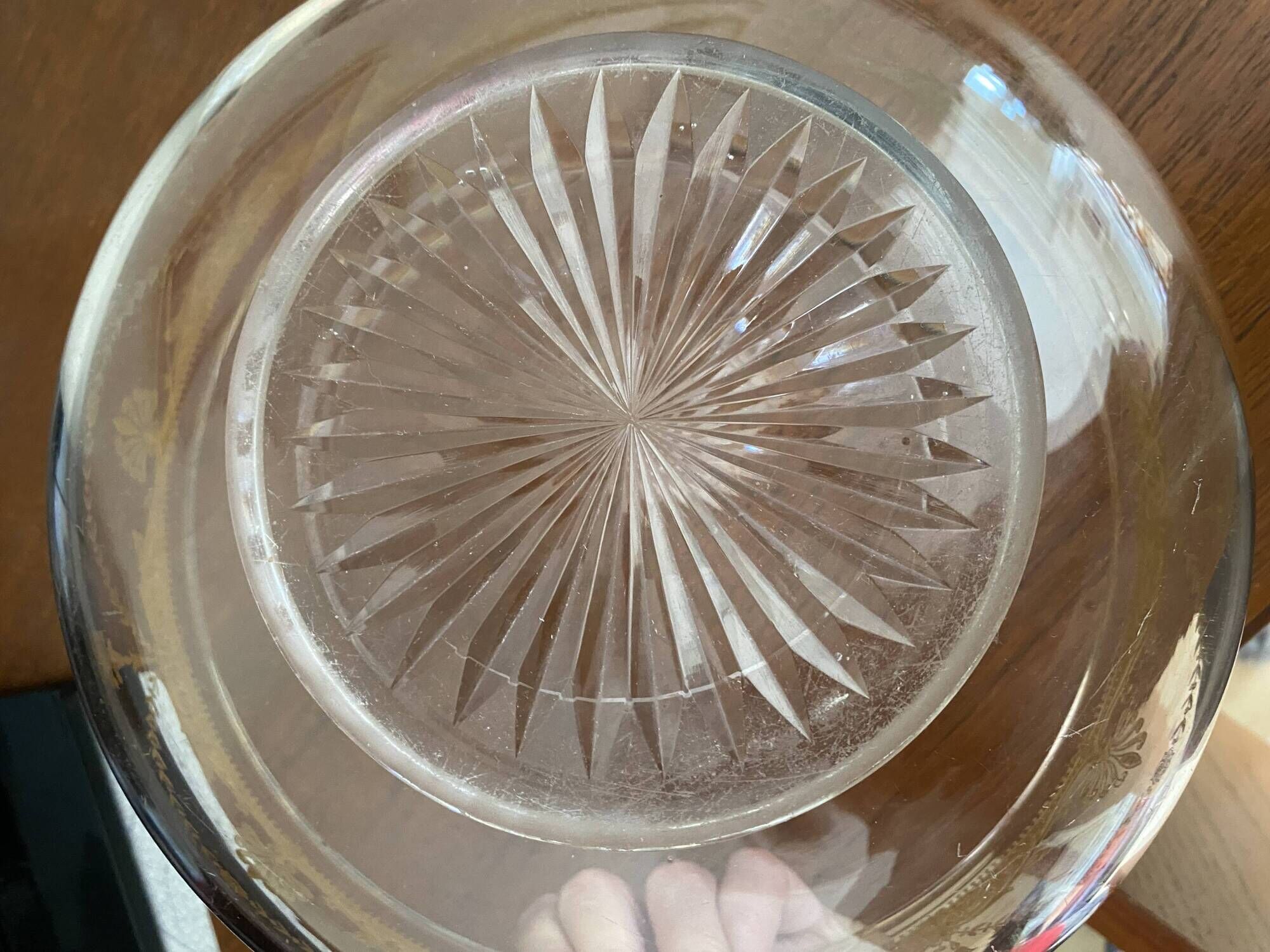 Crystal salad bowl
