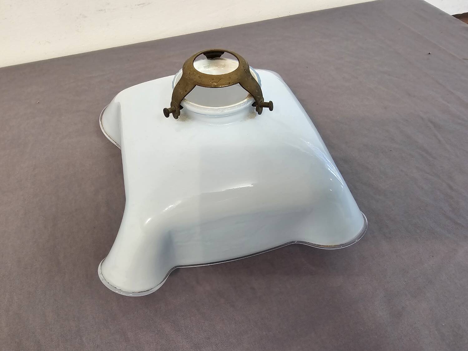 Blue opaline pendant light