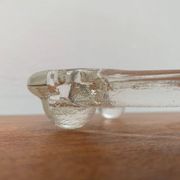 Swedish glass candle holder ring from Pukeberg, 1970s
