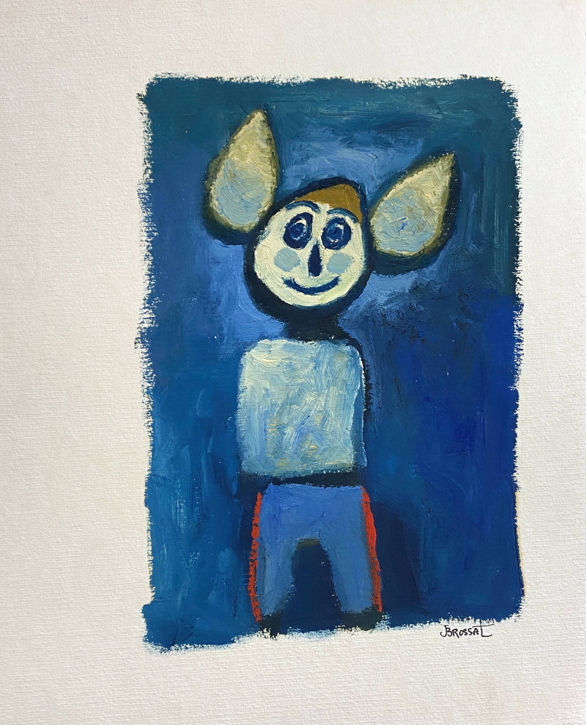 Painting "The Fauna" HSP by J.M. Brossat (born in 1946)