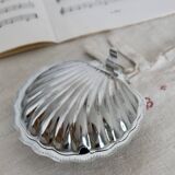 Vintage Stainless Steel Butter Dish with Metal Shell