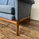 Canapé scandinave modèle Jupiter 218 en teck tissus d'origine vintage