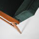 Vintage armchair "Fox", restored, green forest fabric, 60s