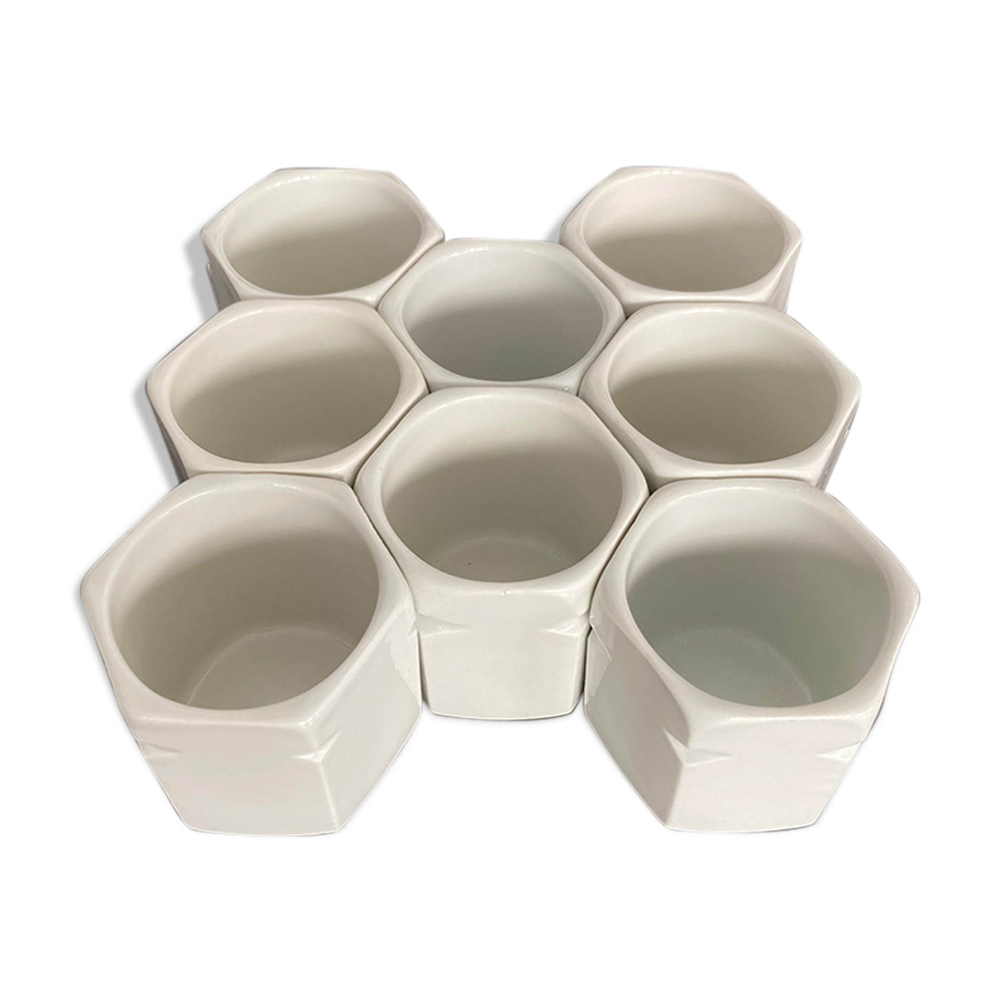 set of 8 jars yogurt porcelain Yalacta