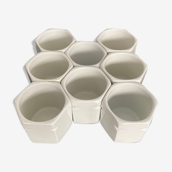 Set de 8 pots yaourt porcelaine Yalacta