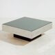 Chrome and glass coffee table by Willy Rizzo for Cidue.
