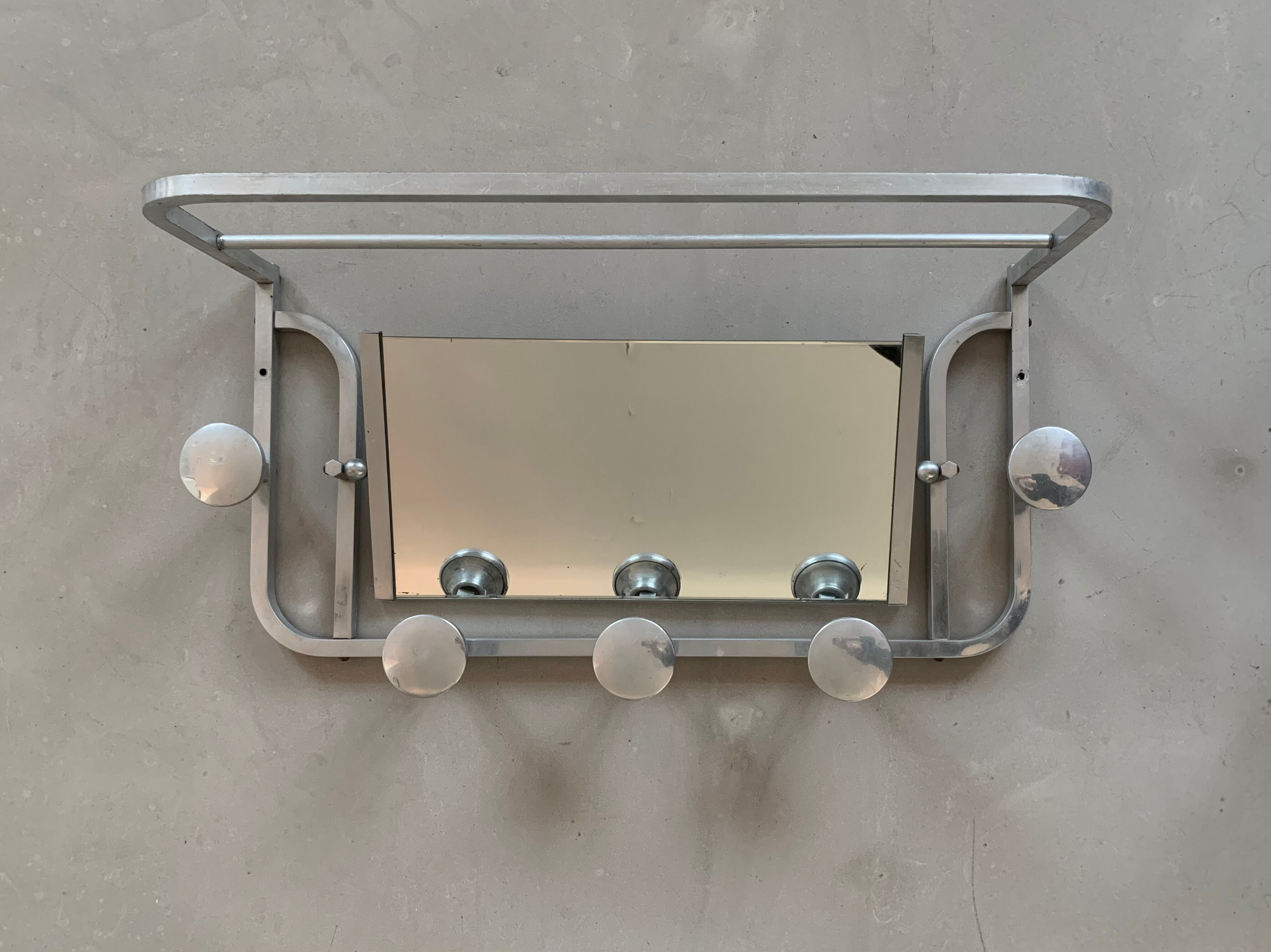 Old Art Deco wall coat rack