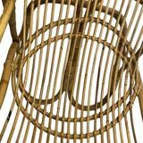 Vintage, large rattan armchair from the 1970s.