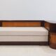 Mid-century meridian by Giuseppe Gibelli with bedside table.