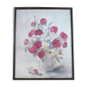 Tableau peinture d'une nature morte avec bouquet de fleurs, années30