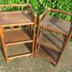 Pair of bedsides, rattan and bamboo