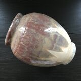Jarre en grès flammé beige rosé