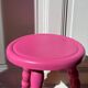 Wooden tripod stool - candy pink
