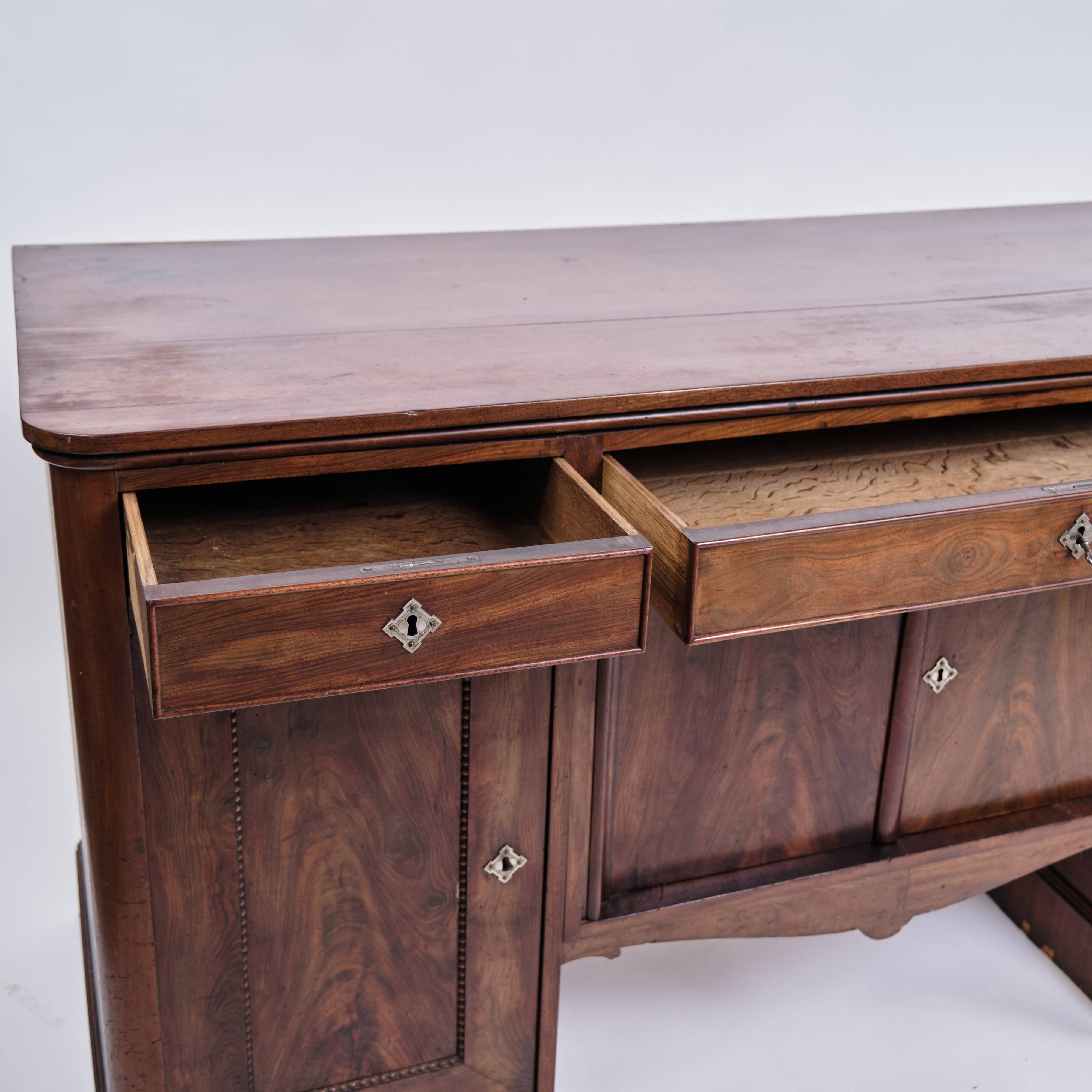 Sideboard / desk - hand-polished mahogany - English style - 1860s