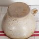 Large handmade stoneware bowl with foot