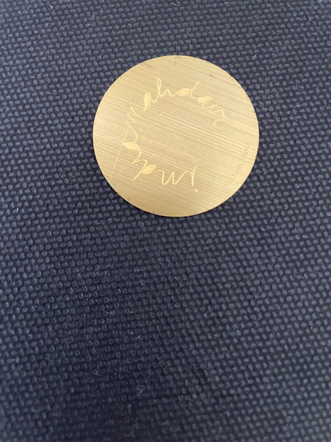 India Mahdavi velvet pouffe stool