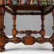 Early 20th Century Pair of Wood & Fabric French Footstools