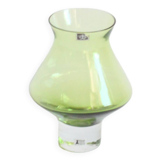 Space age green vase by Bo Borgstrom for Aseda Sweden 1960s