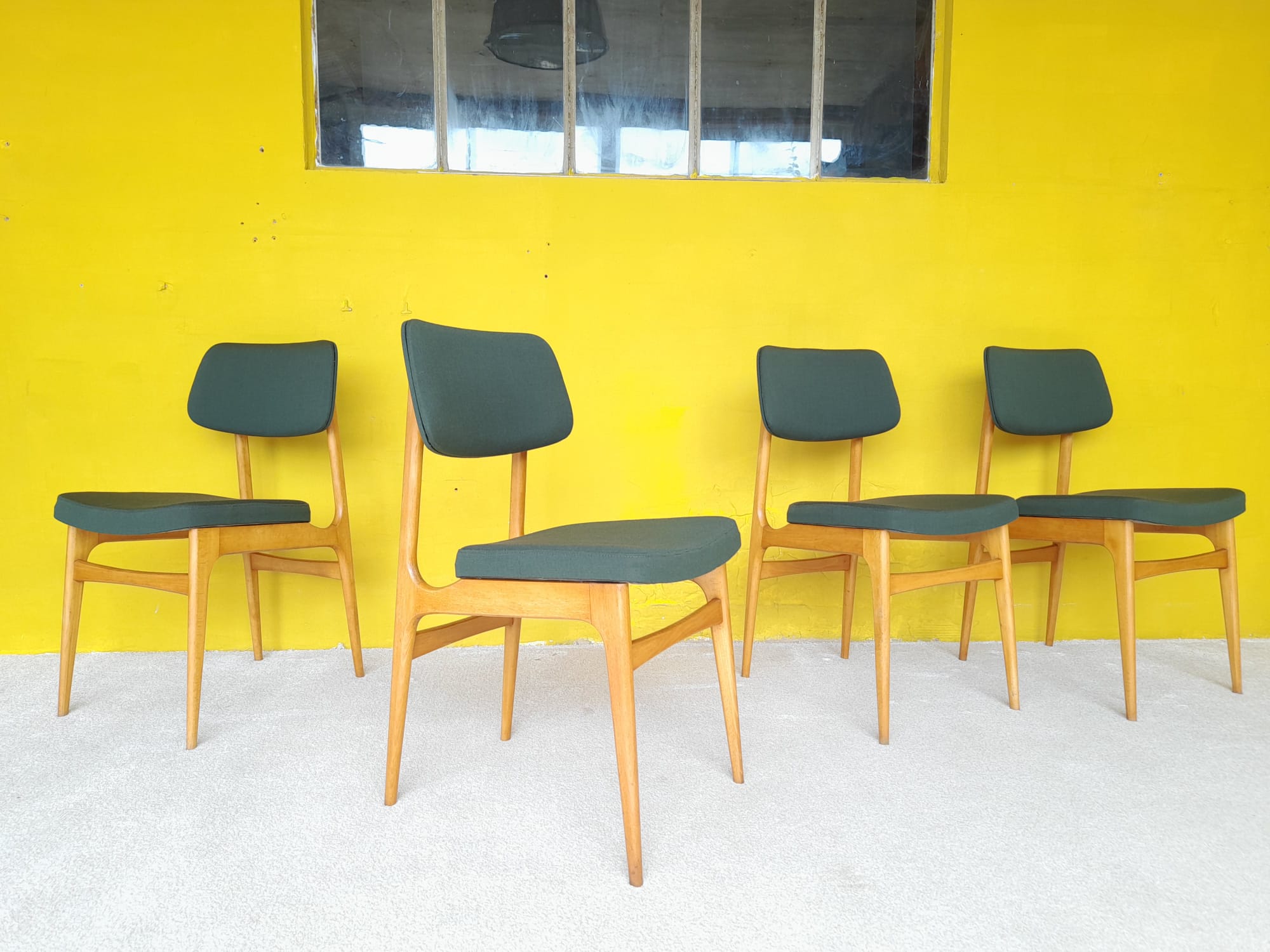 4 Stella chairs in Scandinavian style around 1960