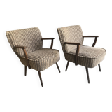 Set of 2 Vintage Cocktail Club Chairs, 1950s